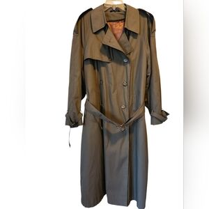 JT Beckett Mens Olive Green Trench Coat 40R